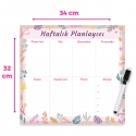 Floral Haftalık Magnet Planlayıcı