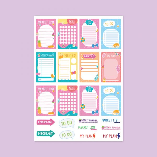 61- Planner Page Sticker Sayfası