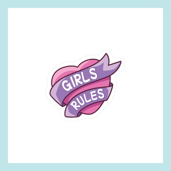 Girls Rules Vinyl Sticker